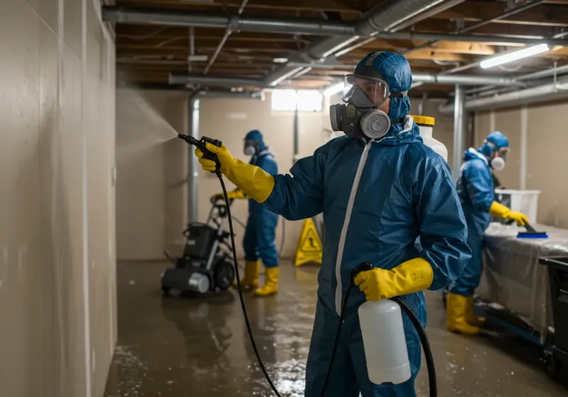 Basement Sanitization and Antimicrobial Treatment process in Wendover, UT