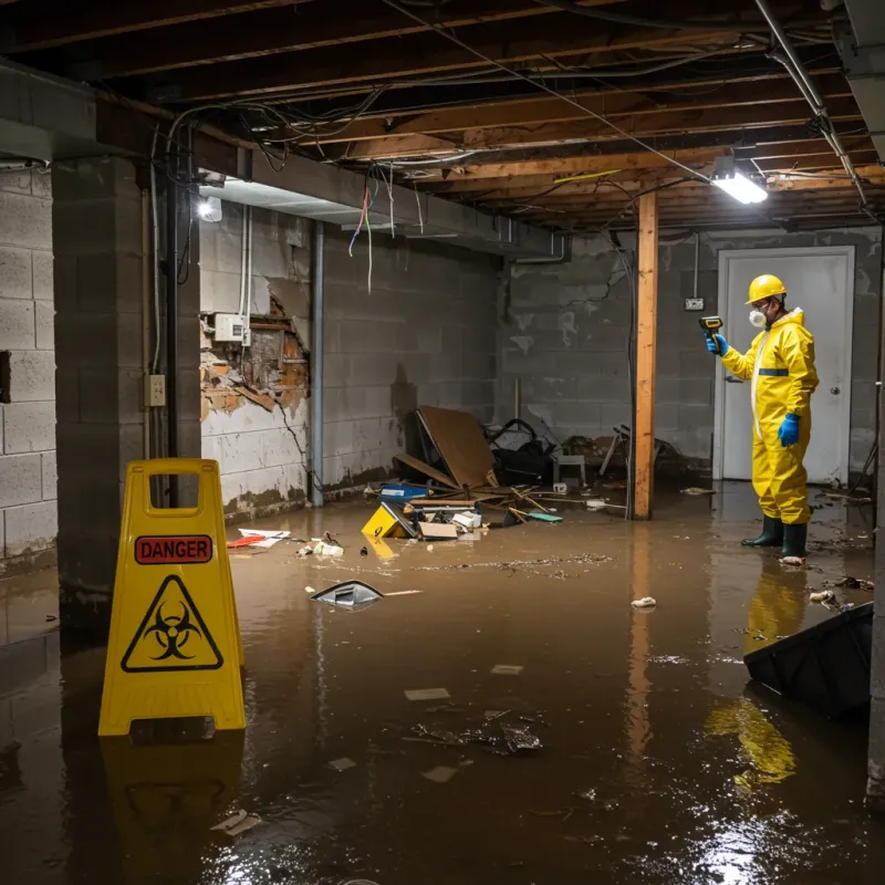 Flooded Basement Electrical Hazard in Wendover, UT Property