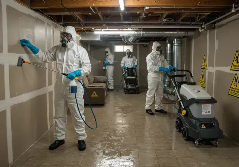 Basement Moisture Removal and Structural Drying process in Wendover, UT